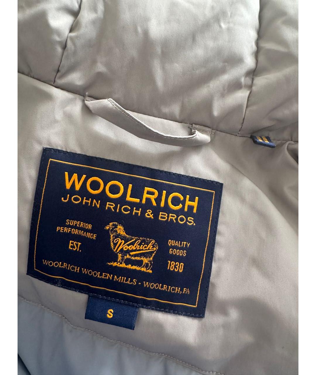 WOOLRICH Бежевый пуховик, фото 3