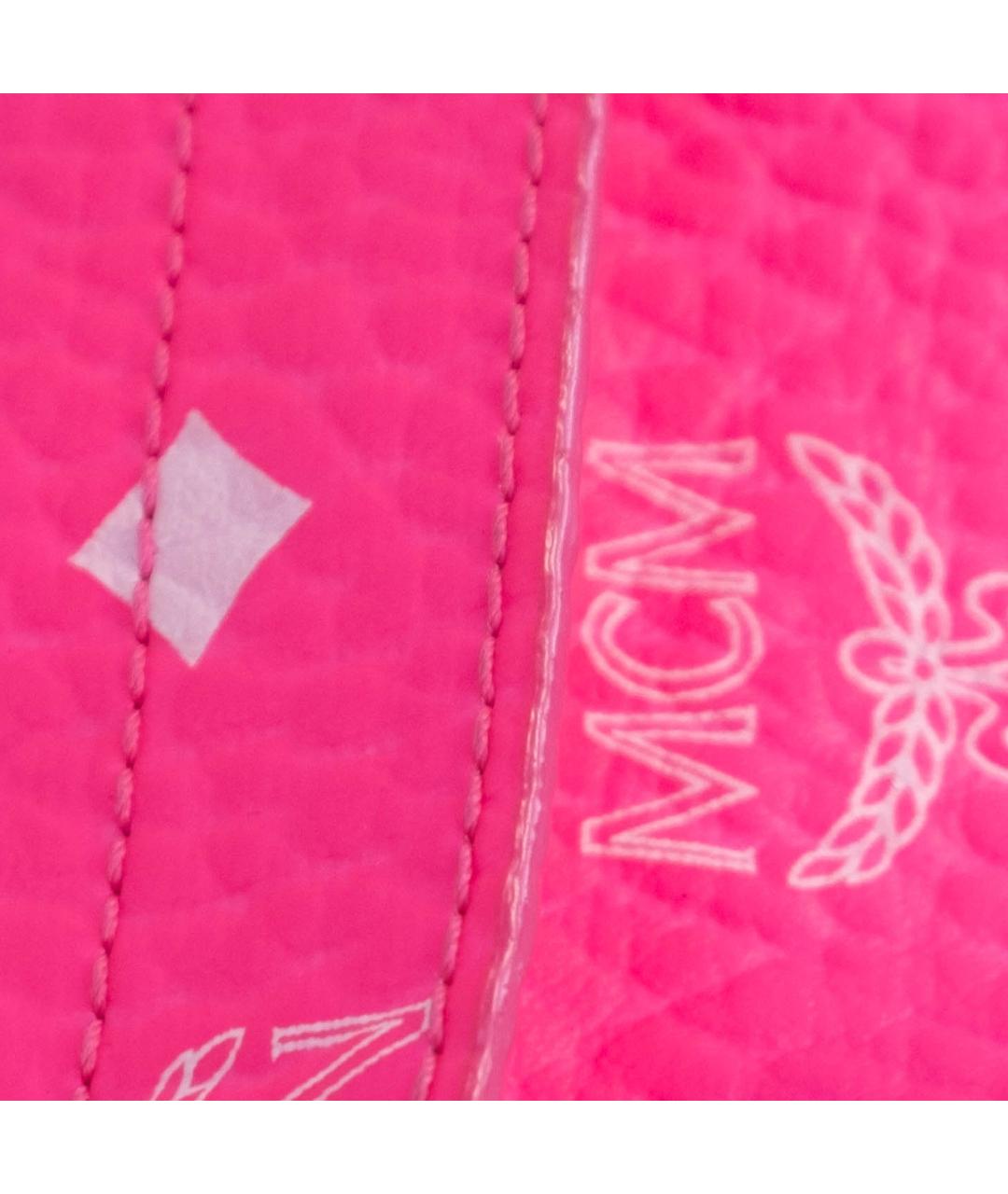 MCM Розовая кожаная сумка через плечо, фото 4