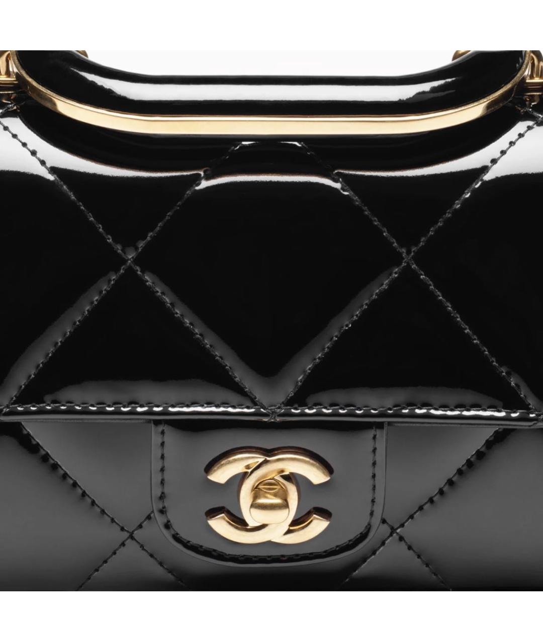 CHANEL Черная кожаная сумка через плечо, фото 4