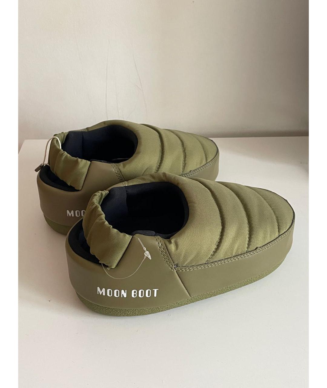 MOON BOOT Хаки текстильные мюли, фото 5