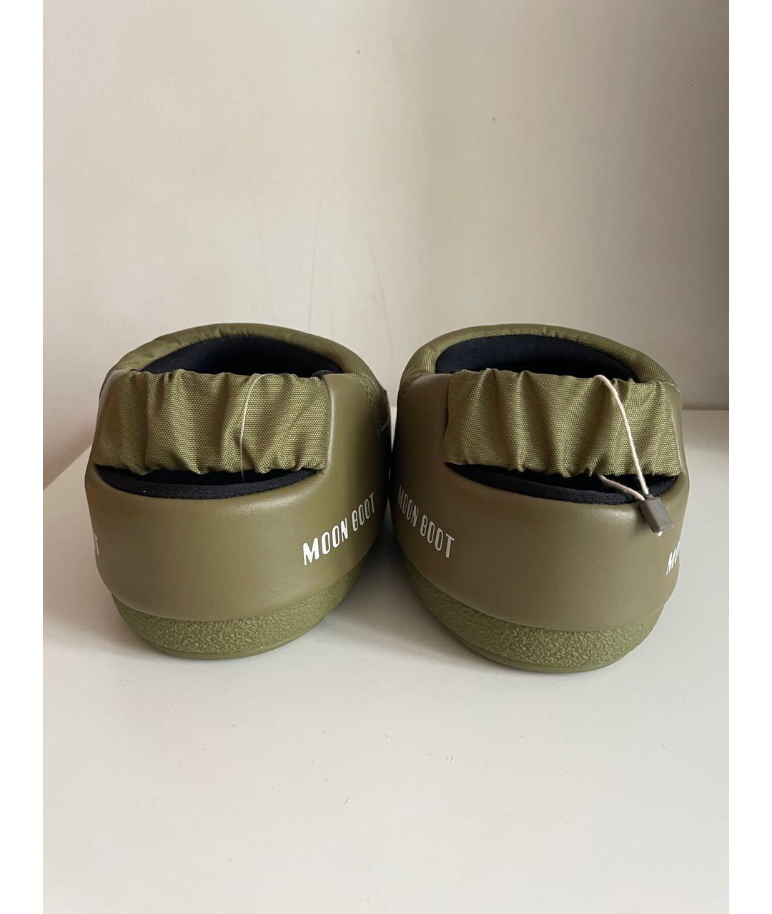 MOON BOOT Хаки текстильные мюли, фото 4