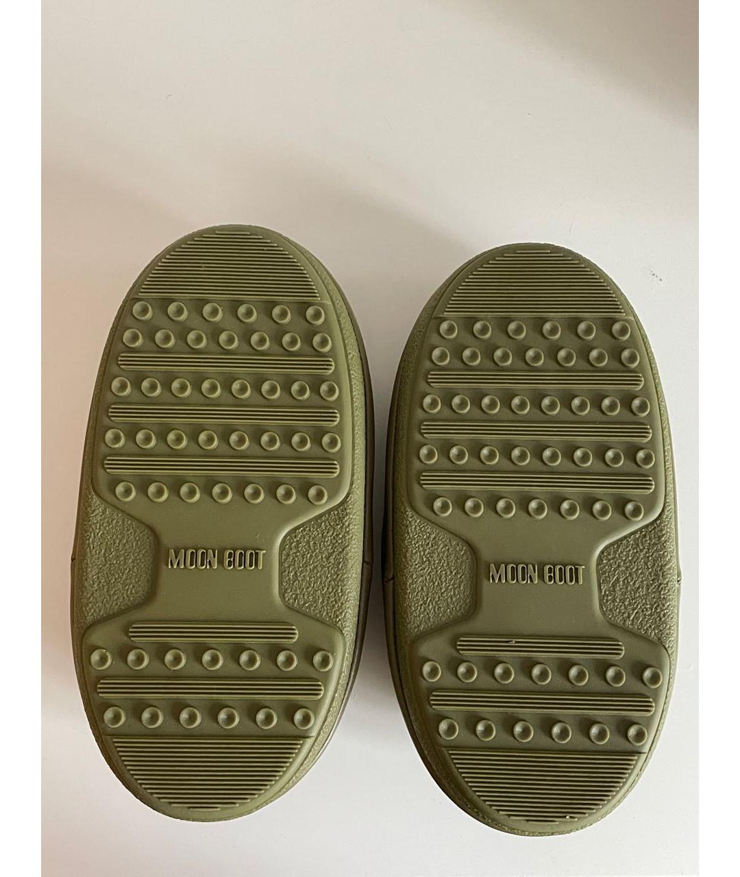 MOON BOOT Хаки текстильные мюли, фото 6