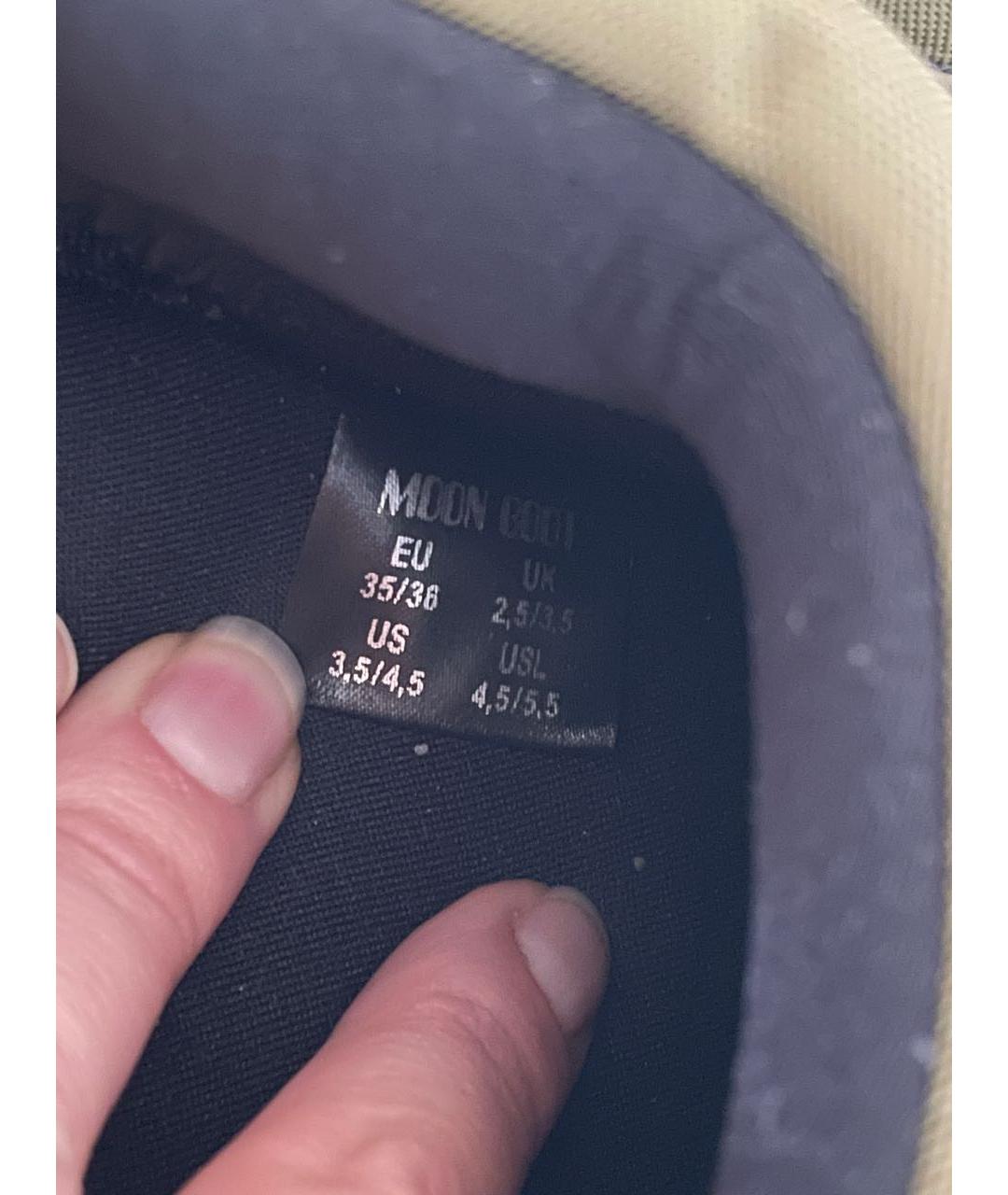 MOON BOOT Хаки текстильные мюли, фото 8