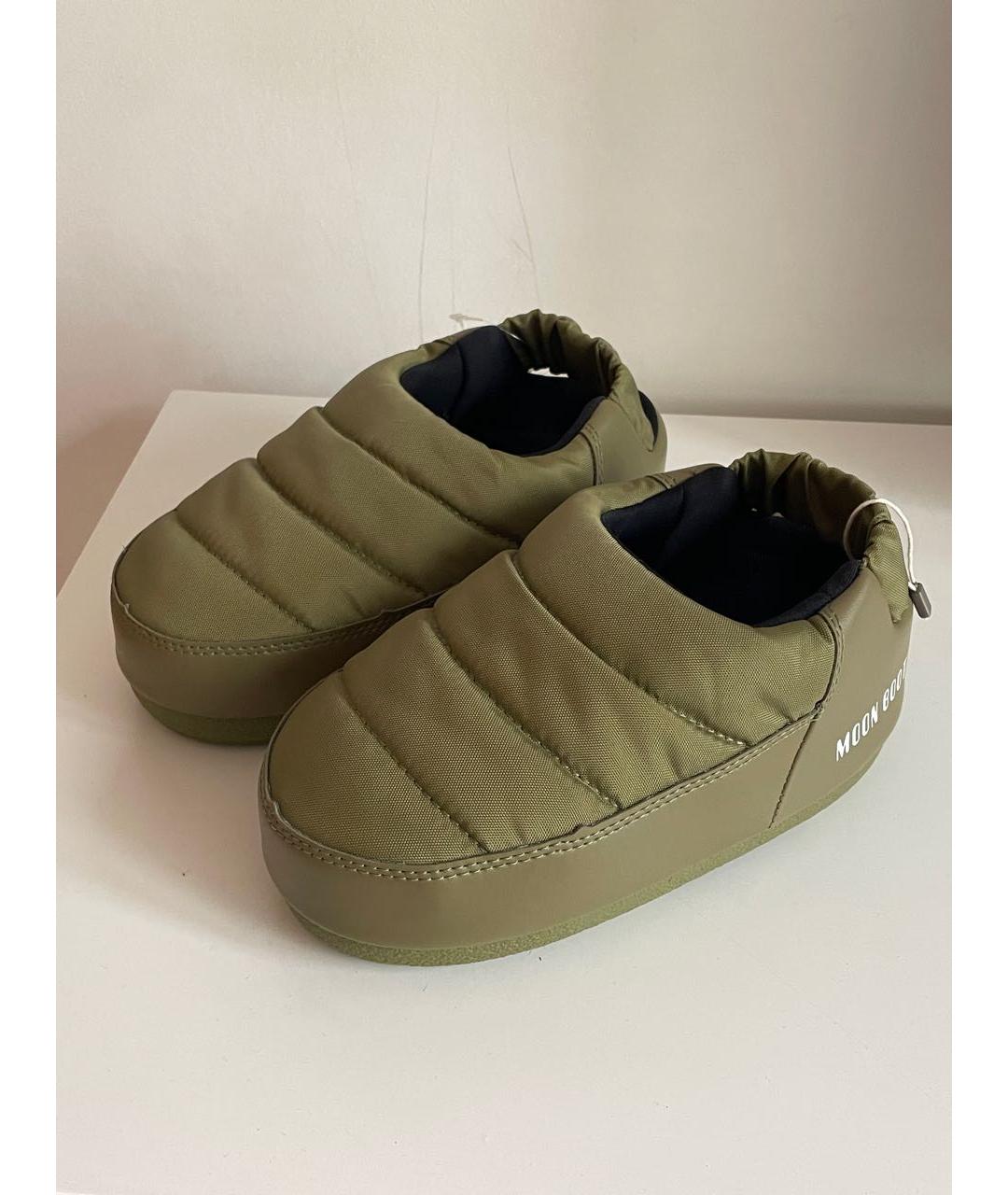 MOON BOOT Хаки текстильные мюли, фото 3