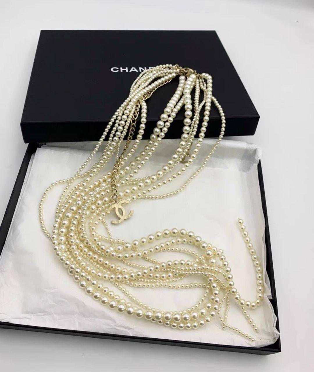 CHANEL Белое колье, фото 2