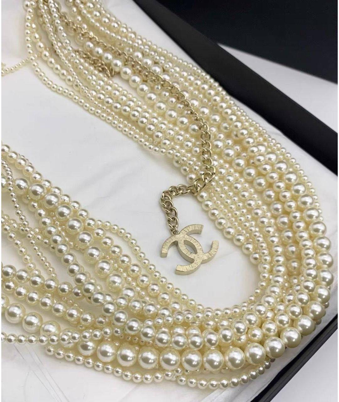 CHANEL Белое колье, фото 5