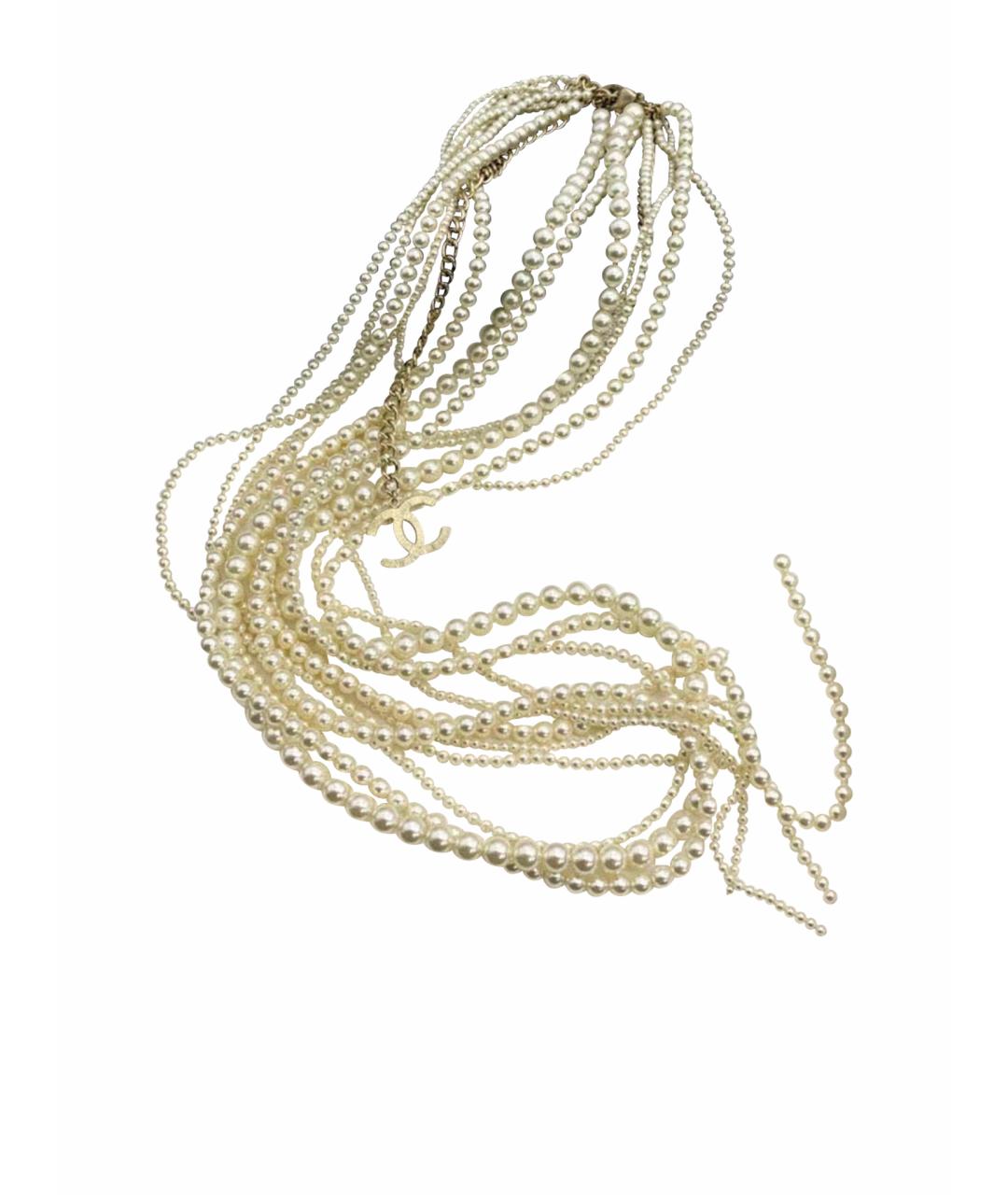 CHANEL Белое колье, фото 1