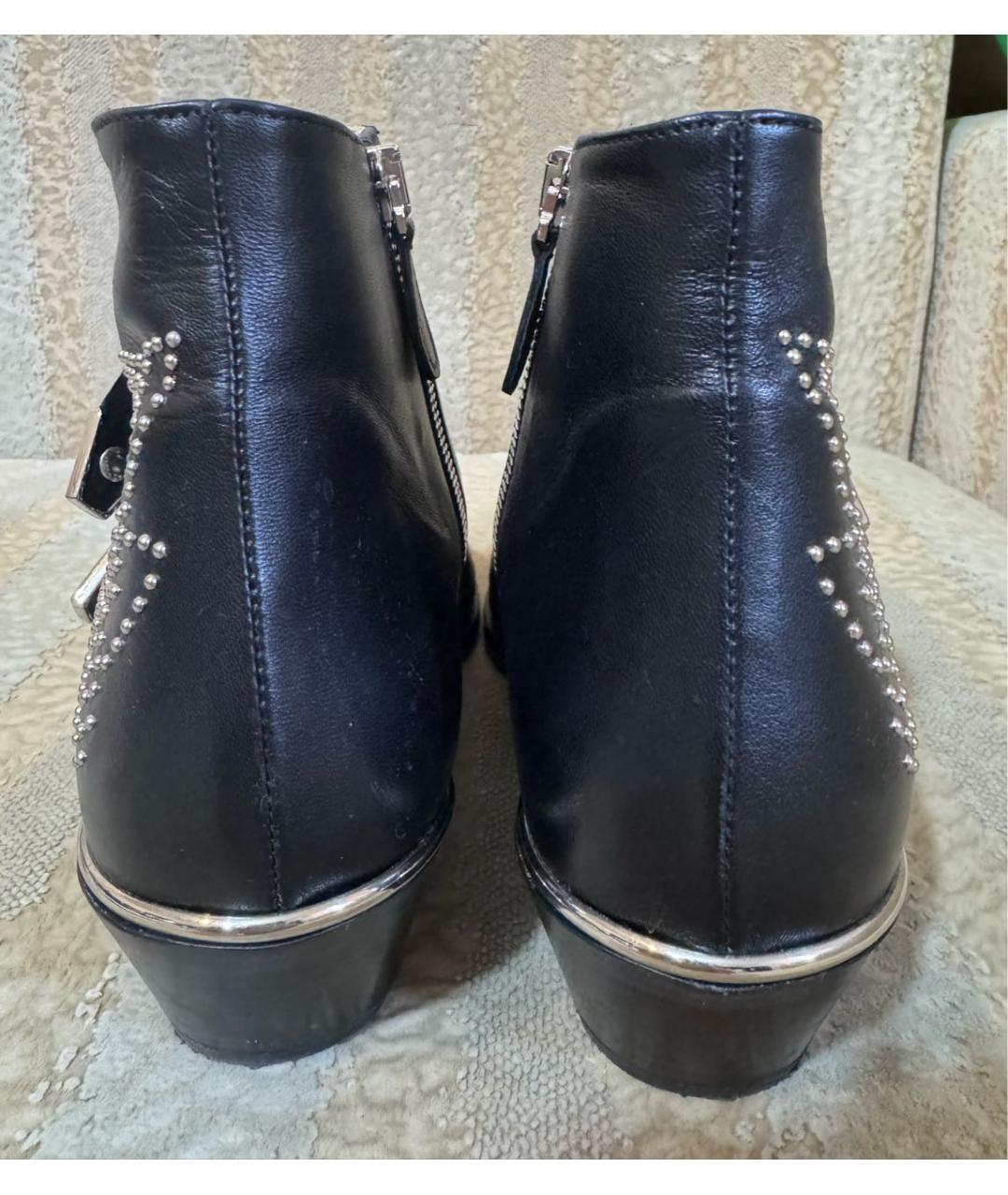 CHLOE Черные кожаные ботильоны, фото 4