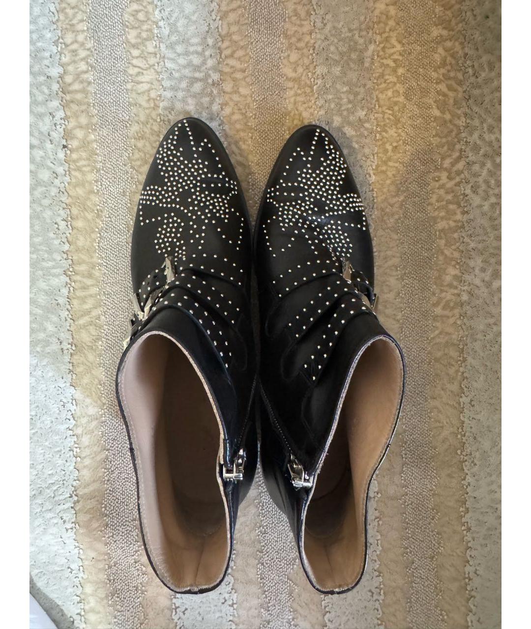 CHLOE Черные кожаные ботильоны, фото 3