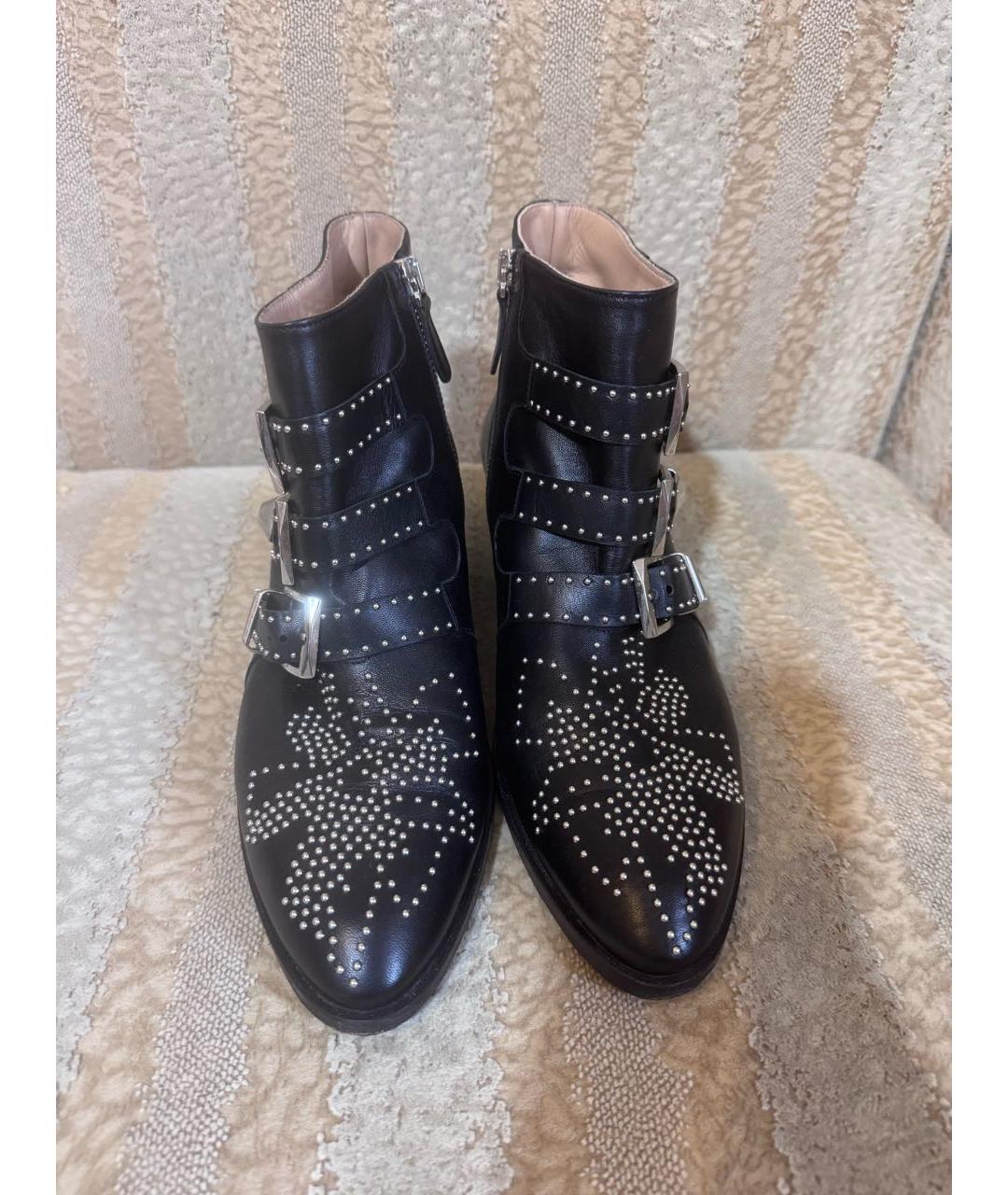 CHLOE Черные кожаные ботильоны, фото 2