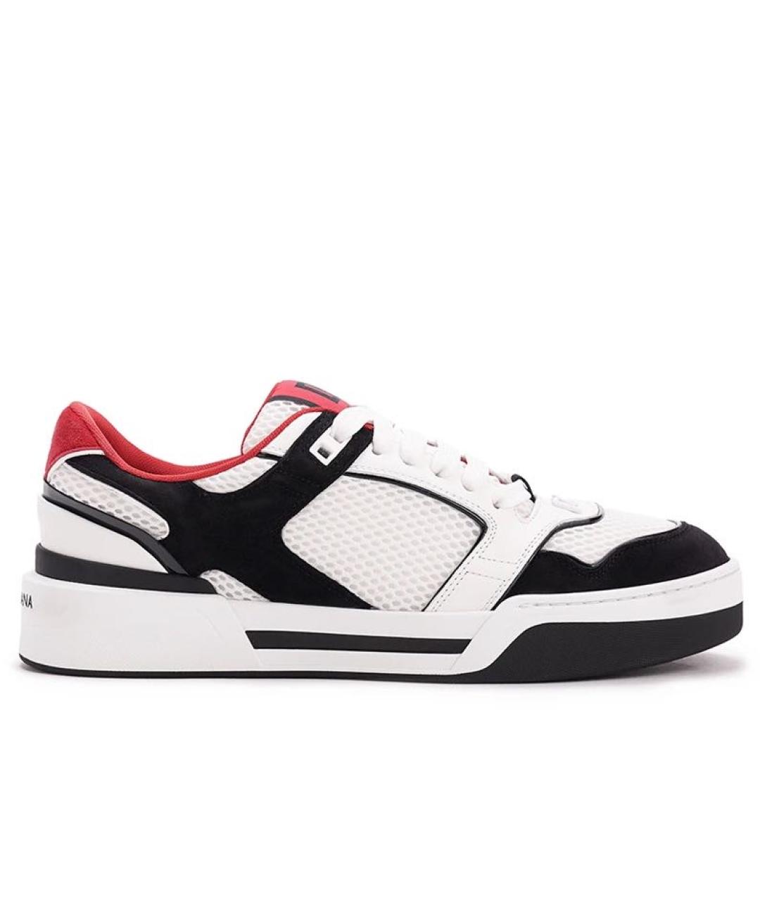 DOLCE&GABBANA Белые текстильные низкие кроссовки / кеды, фото 1