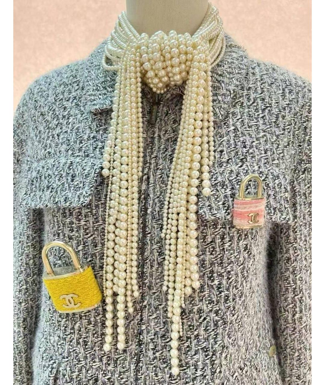 CHANEL Белое колье, фото 3