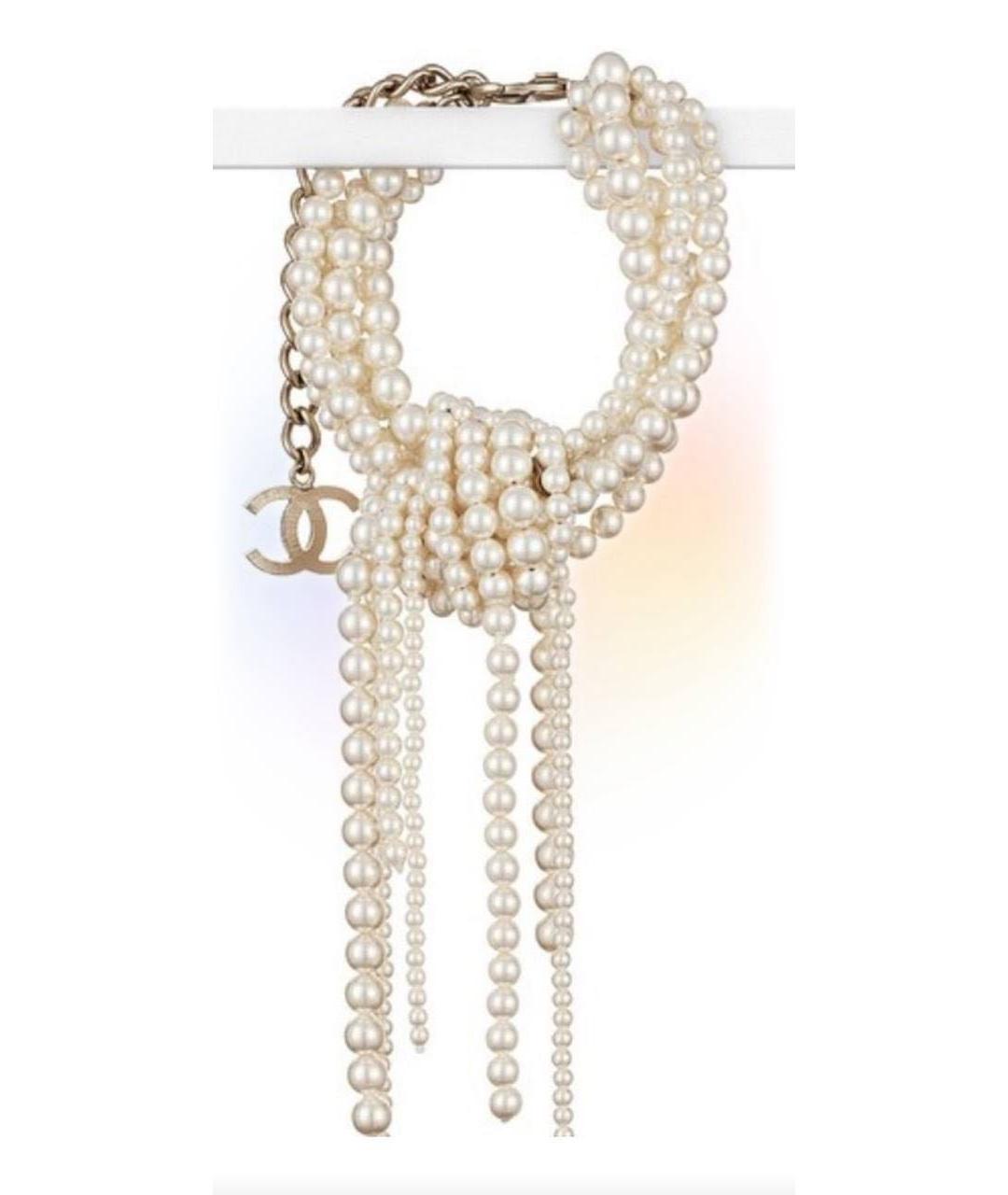 CHANEL Белое колье, фото 2