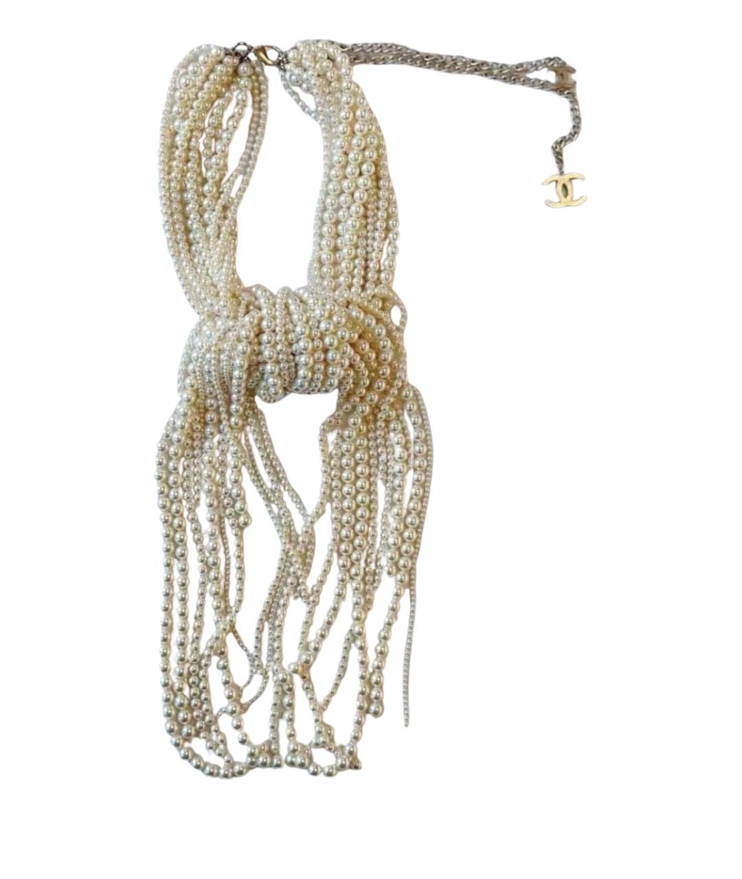 CHANEL Белое колье, фото 1