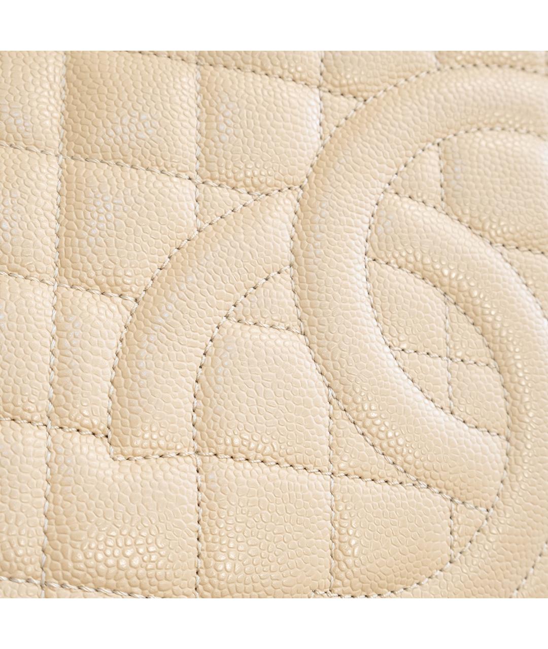 CHANEL Бежевая кожаная сумка тоут, фото 5