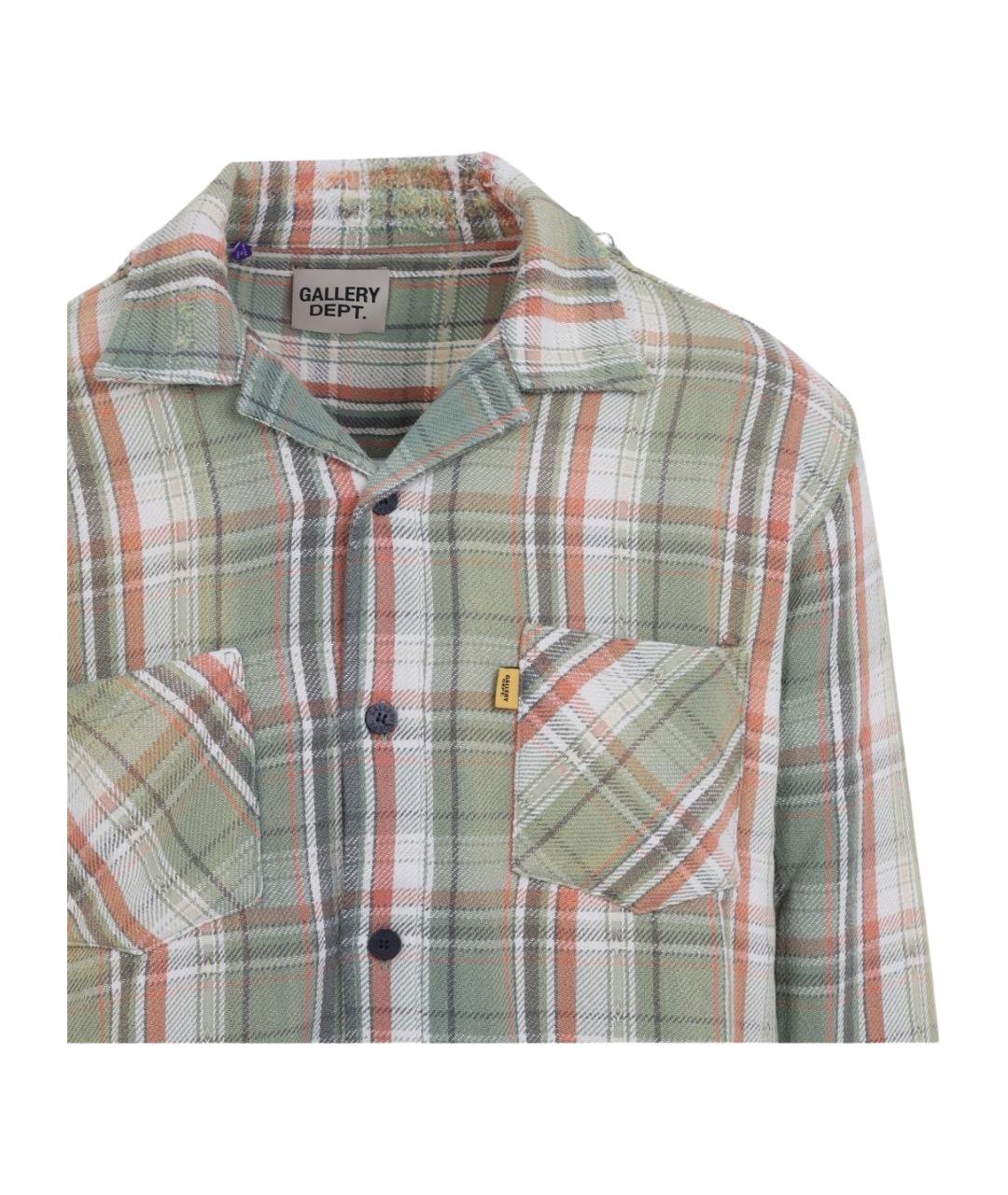 Gallery Dept Зеленая хлопковая кэжуал рубашка, фото 3
