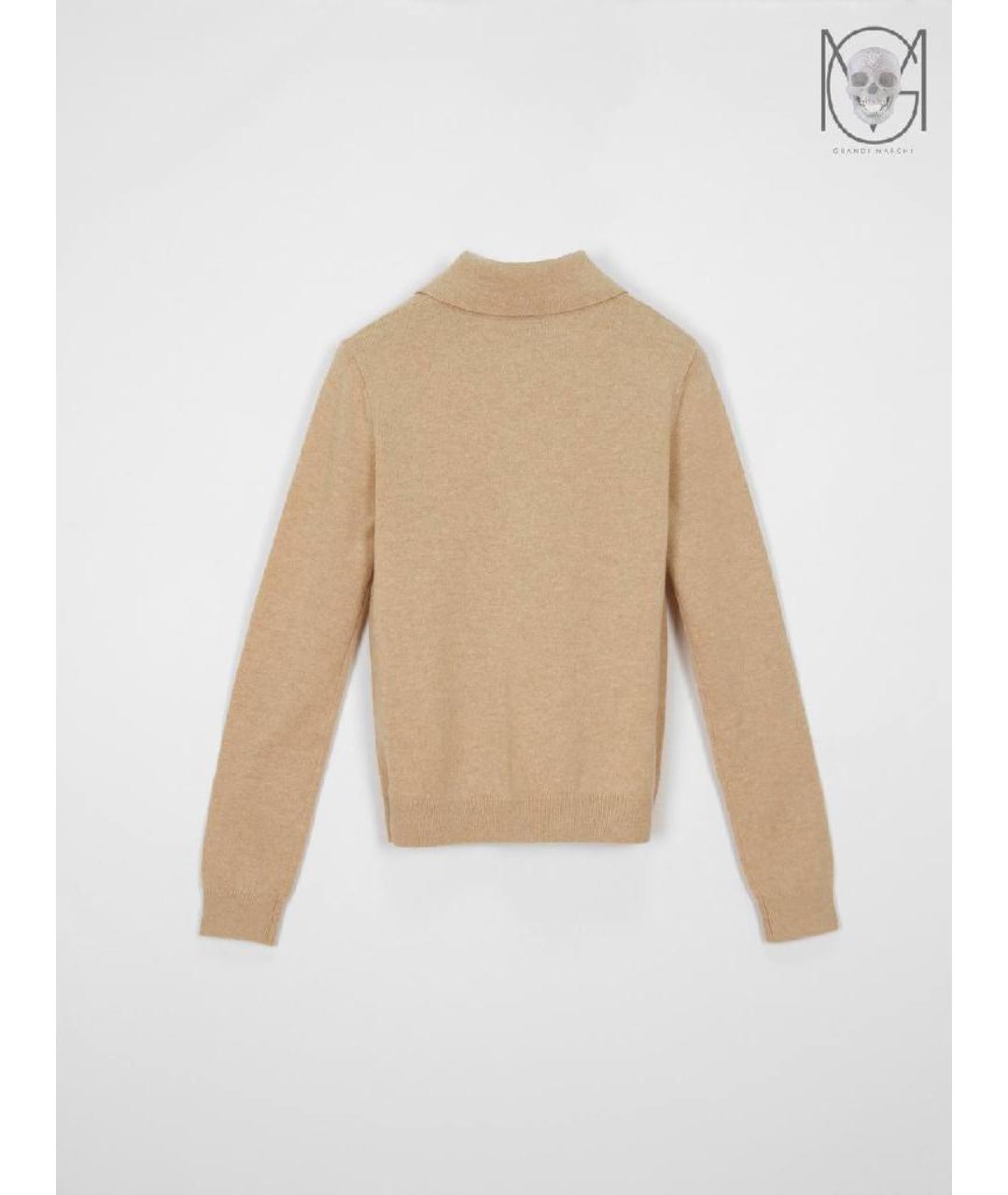 ELISABETTA FRANCHI Бежевый кашемировый джемпер / свитер, фото 2