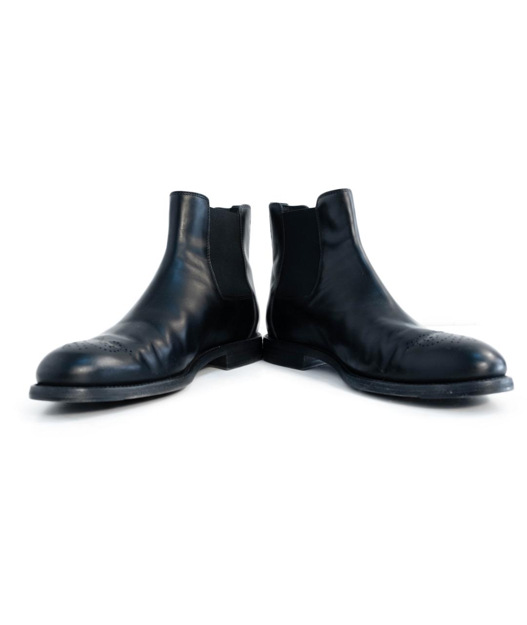 TOD'S Черные кожаные высокие ботинки, фото 4