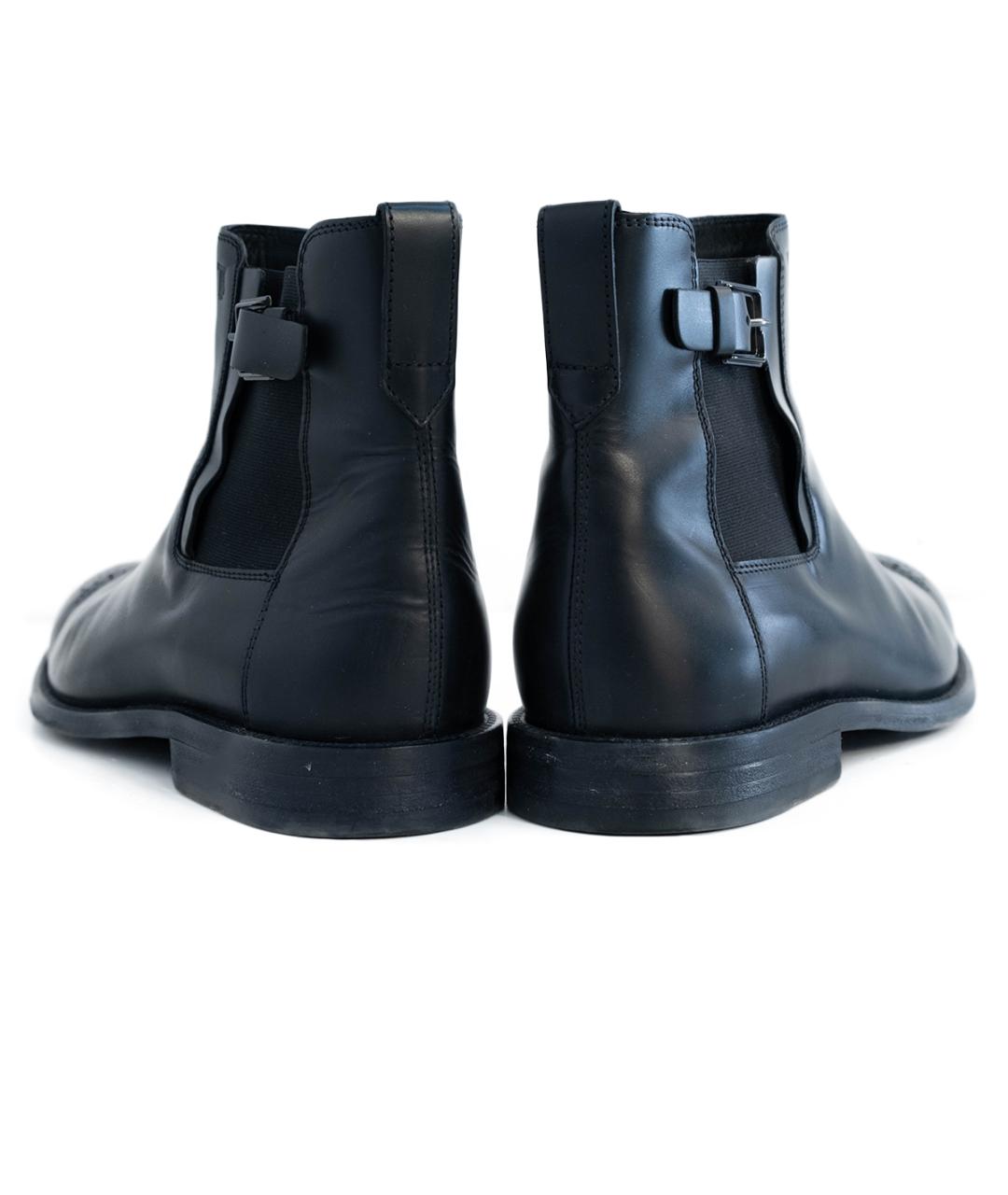 TOD'S Черные кожаные высокие ботинки, фото 5