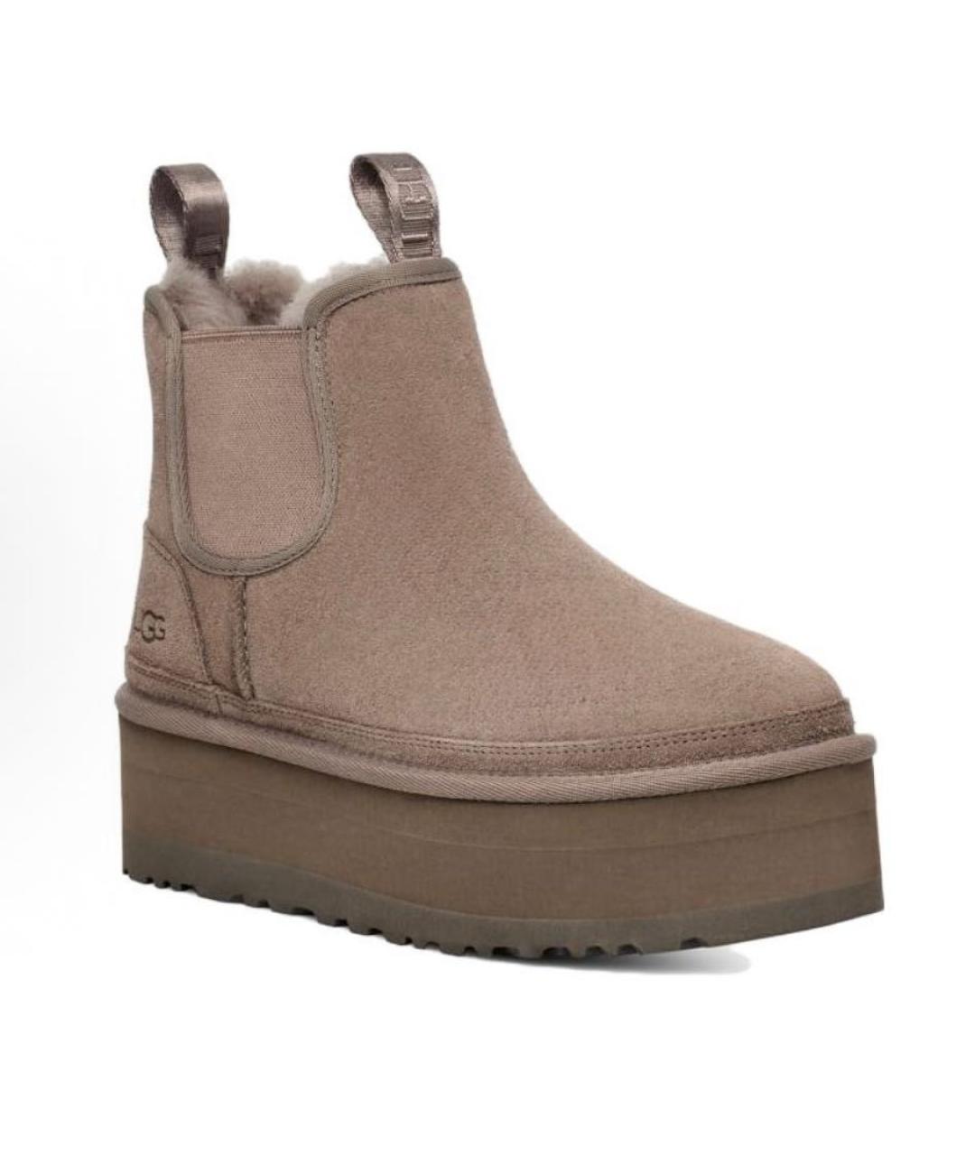 UGG AUSTRALIA Бежевые замшевые ботинки, фото 2