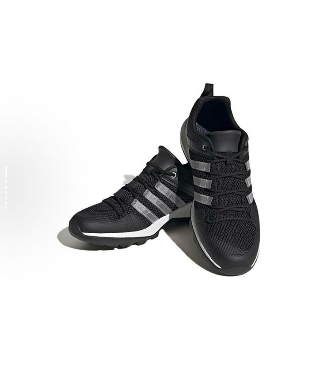 ADIDAS Черные текстильные низкие кроссовки / кеды, фото 3