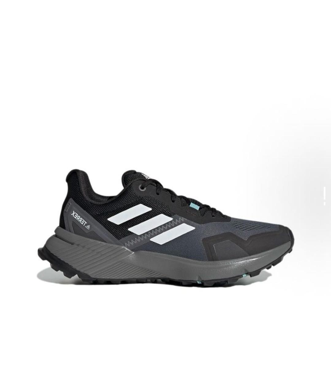 ADIDAS Антрацитовые текстильные низкие кроссовки / кеды, фото 1