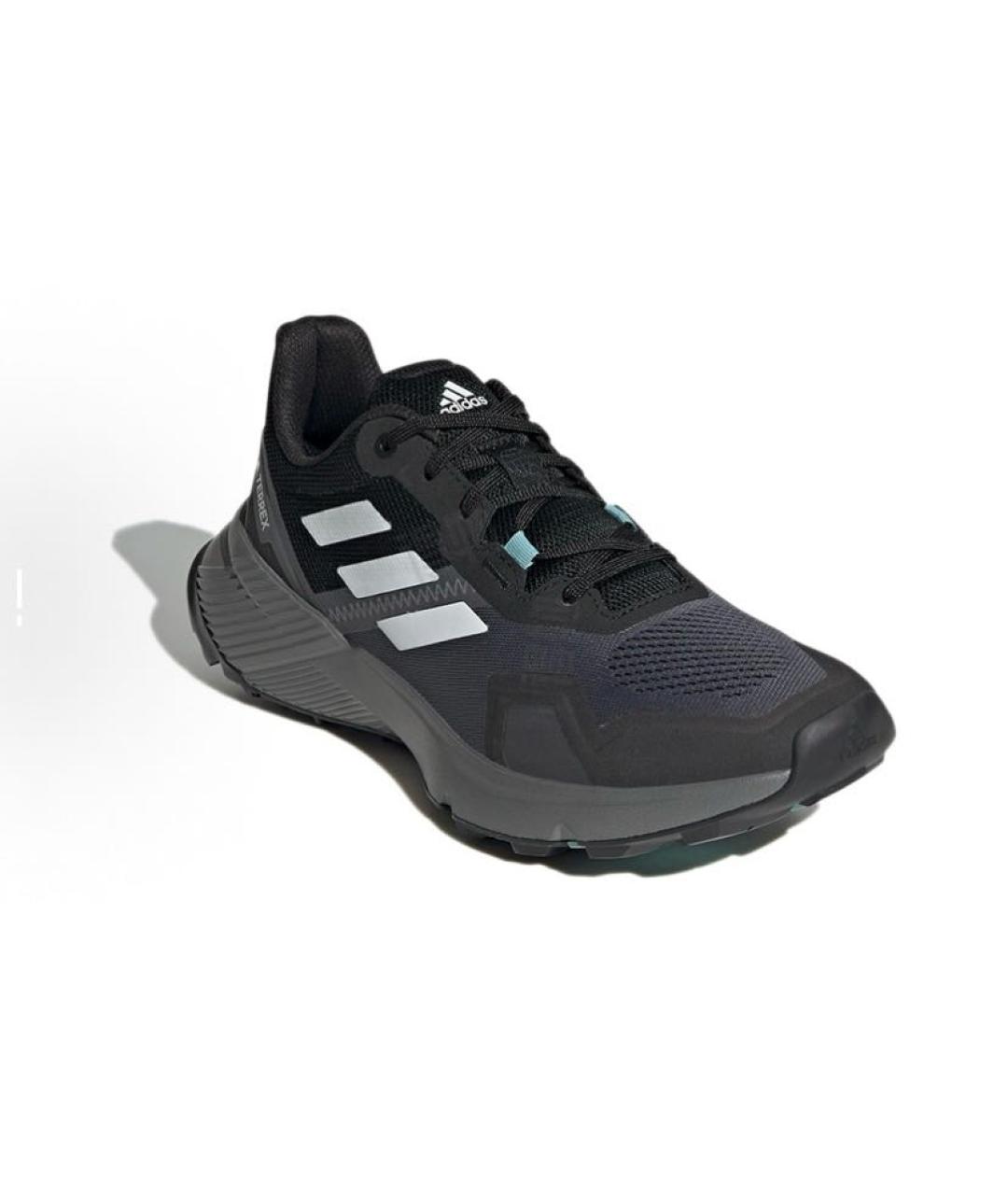 ADIDAS Антрацитовые текстильные низкие кроссовки / кеды, фото 3