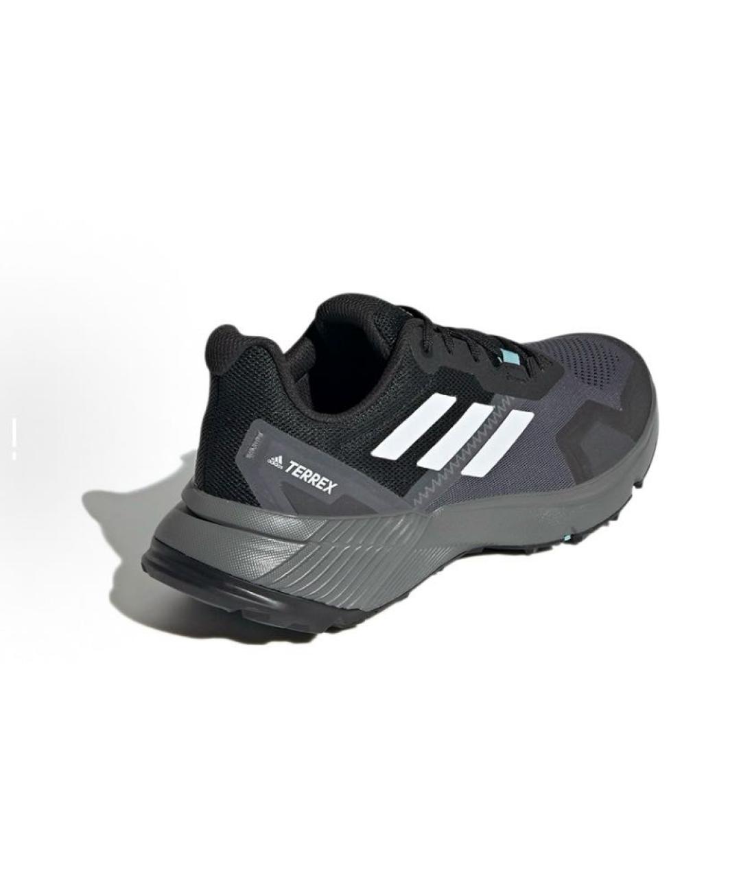 ADIDAS Антрацитовые текстильные низкие кроссовки / кеды, фото 4