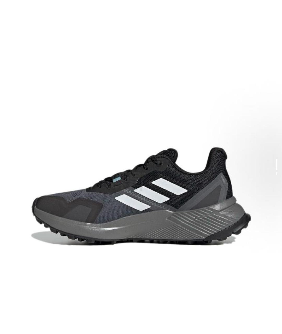 ADIDAS Антрацитовые текстильные низкие кроссовки / кеды, фото 2