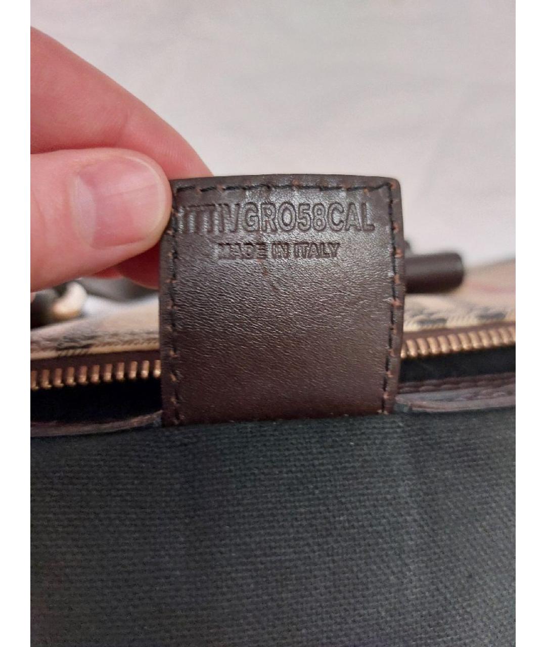 BURBERRY Бежевая кожаная сумка с короткими ручками, фото 3