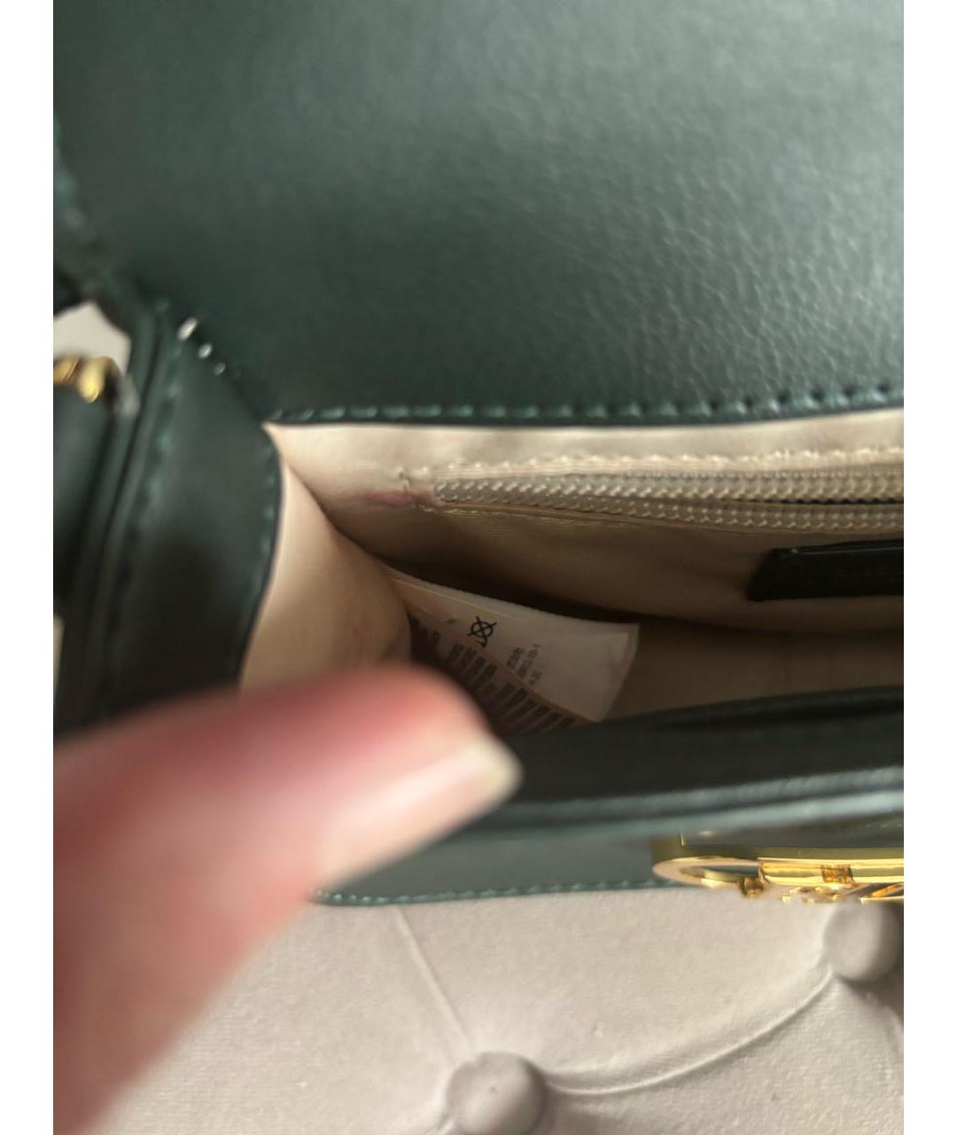 POLO RALPH LAUREN Зеленая кожаная сумка через плечо, фото 7
