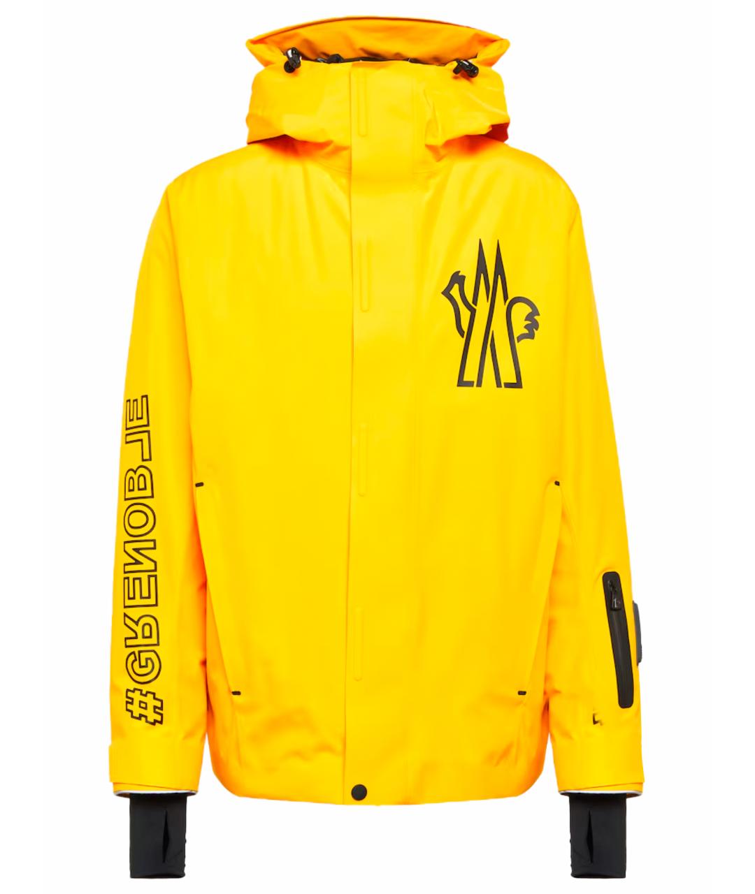 MONCLER GRENOBLE Желтая полиамидовая куртка, фото 1