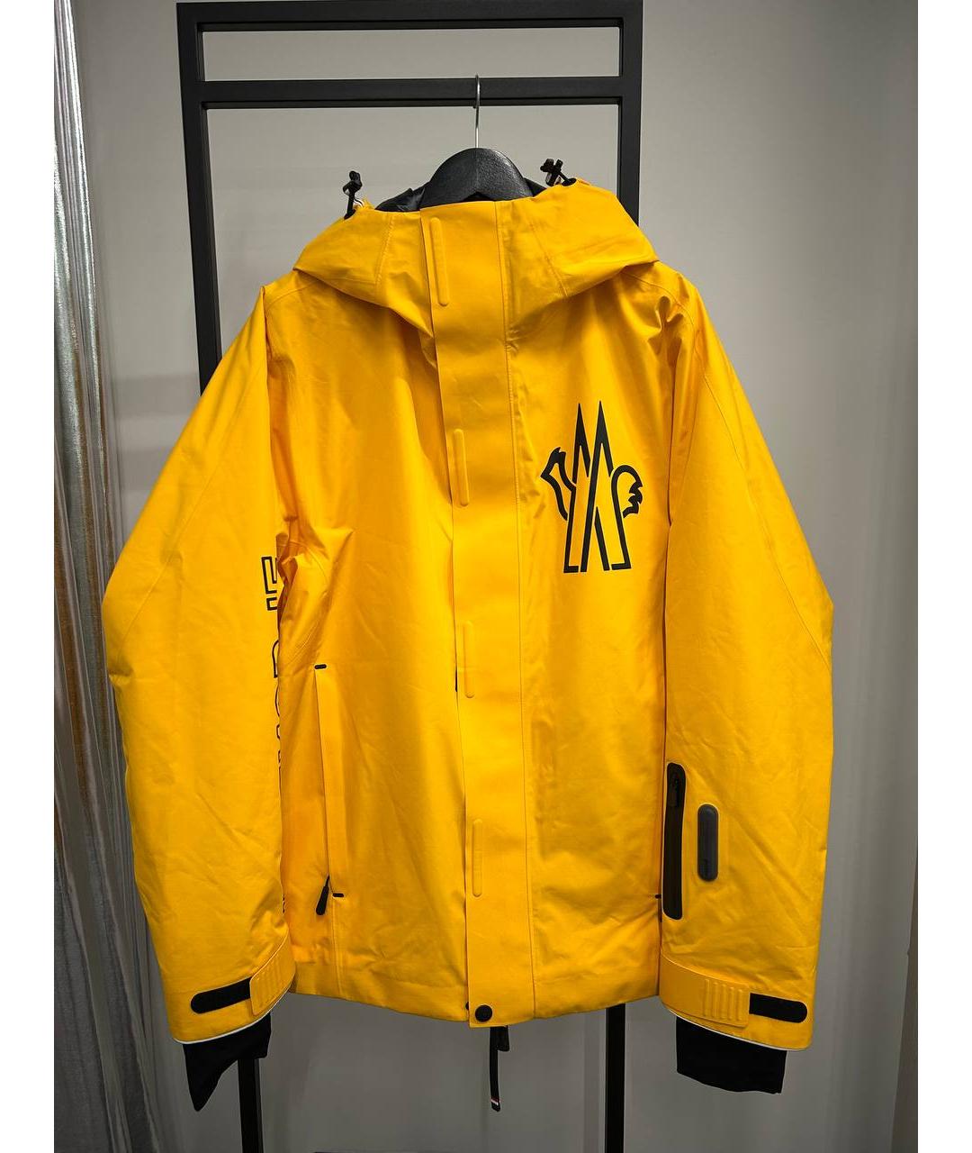 MONCLER GRENOBLE Желтая полиамидовая куртка, фото 6