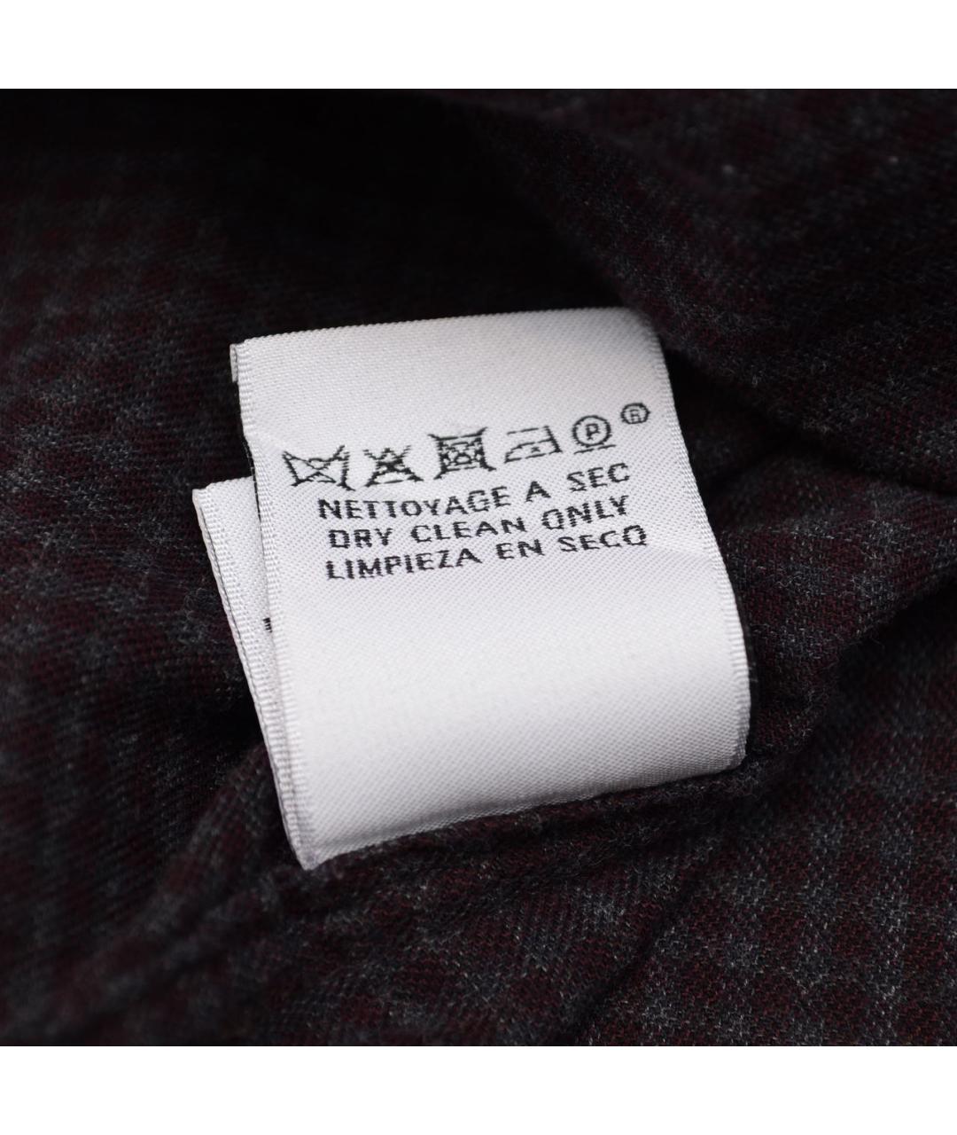 HERMES Бордовая хлопковая кэжуал рубашка, фото 7