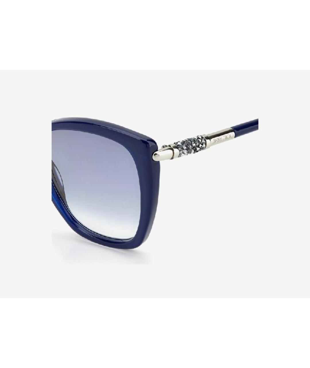 JIMMY CHOO Синие пластиковые солнцезащитные очки, фото 3