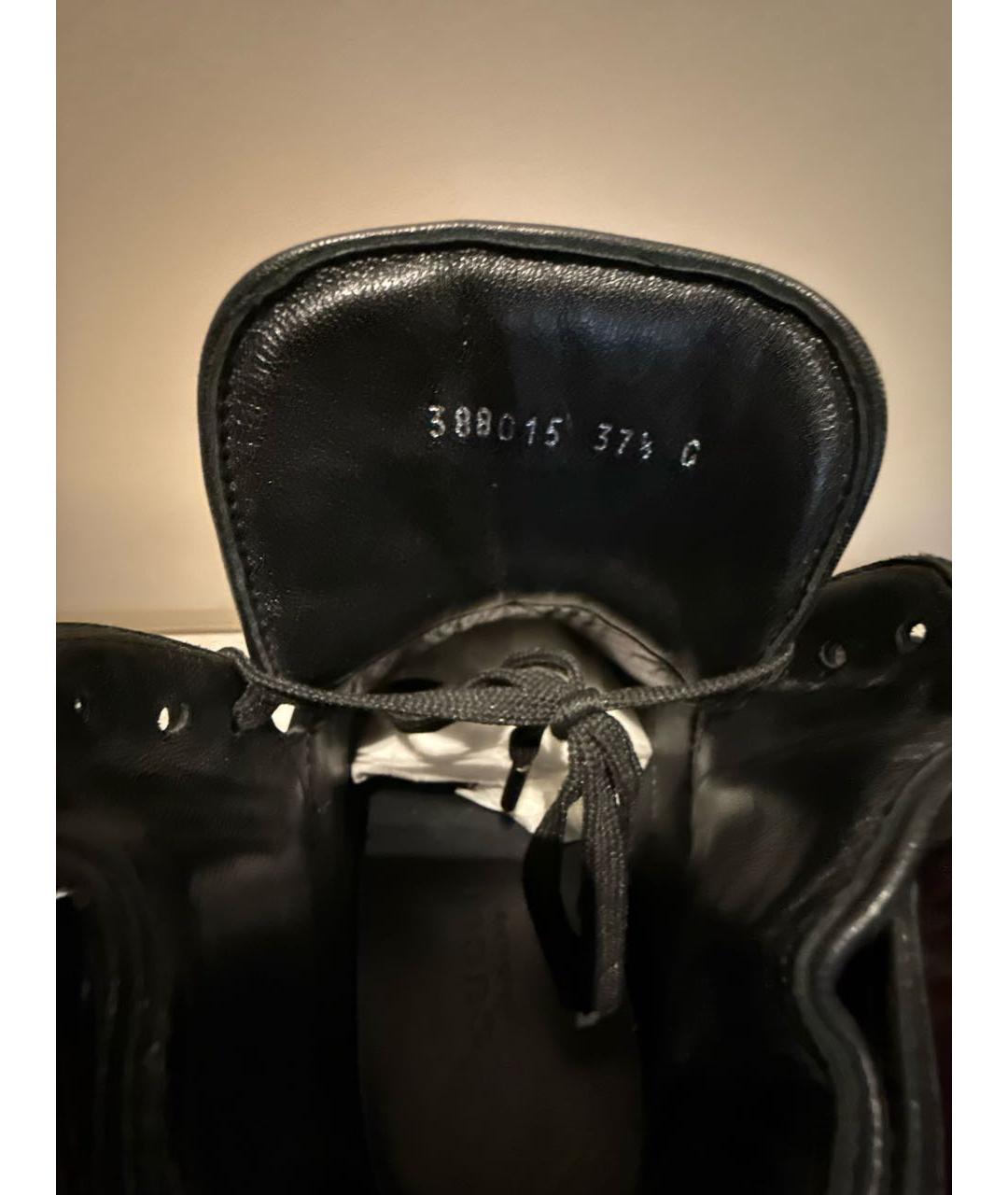 GUCCI Черные кожаные кроссовки, фото 5