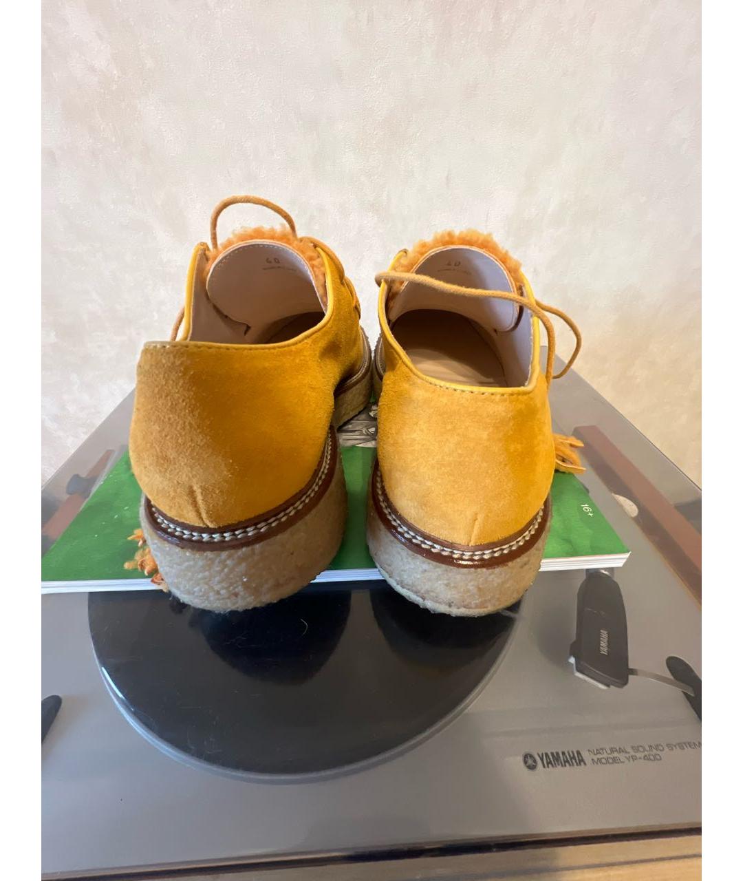 TOD'S Оранжевое замшевые лоферы, фото 4