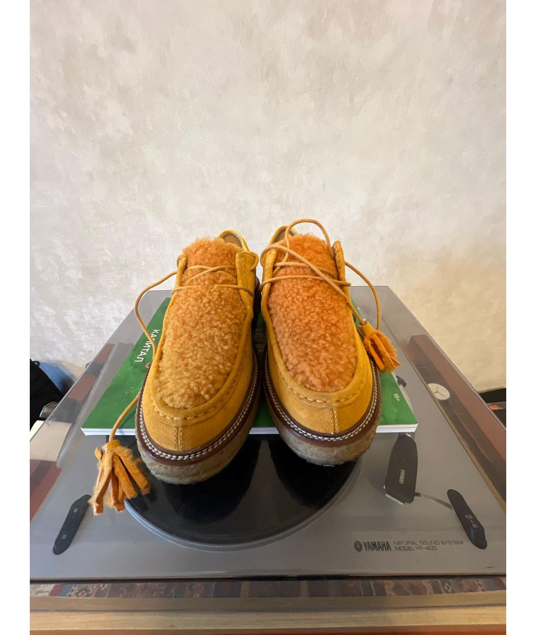 TOD'S Оранжевое замшевые лоферы, фото 2