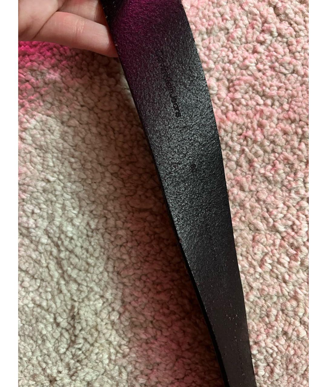 CALVIN KLEIN Черный кожаный ремень, фото 3