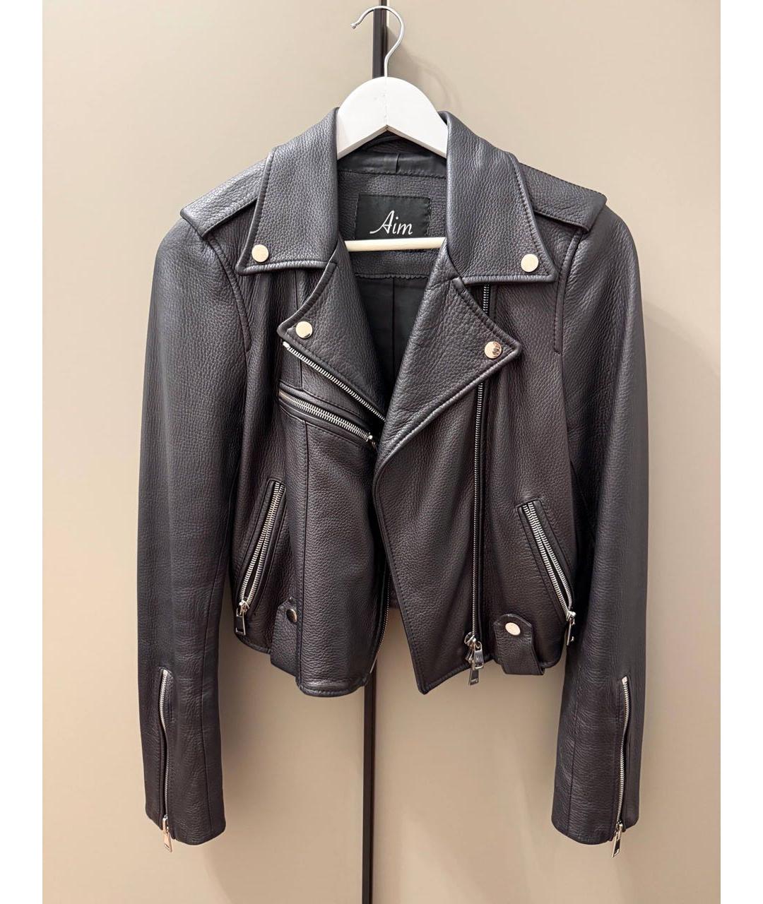 AIM Factory Черная кожаная куртка, фото 5