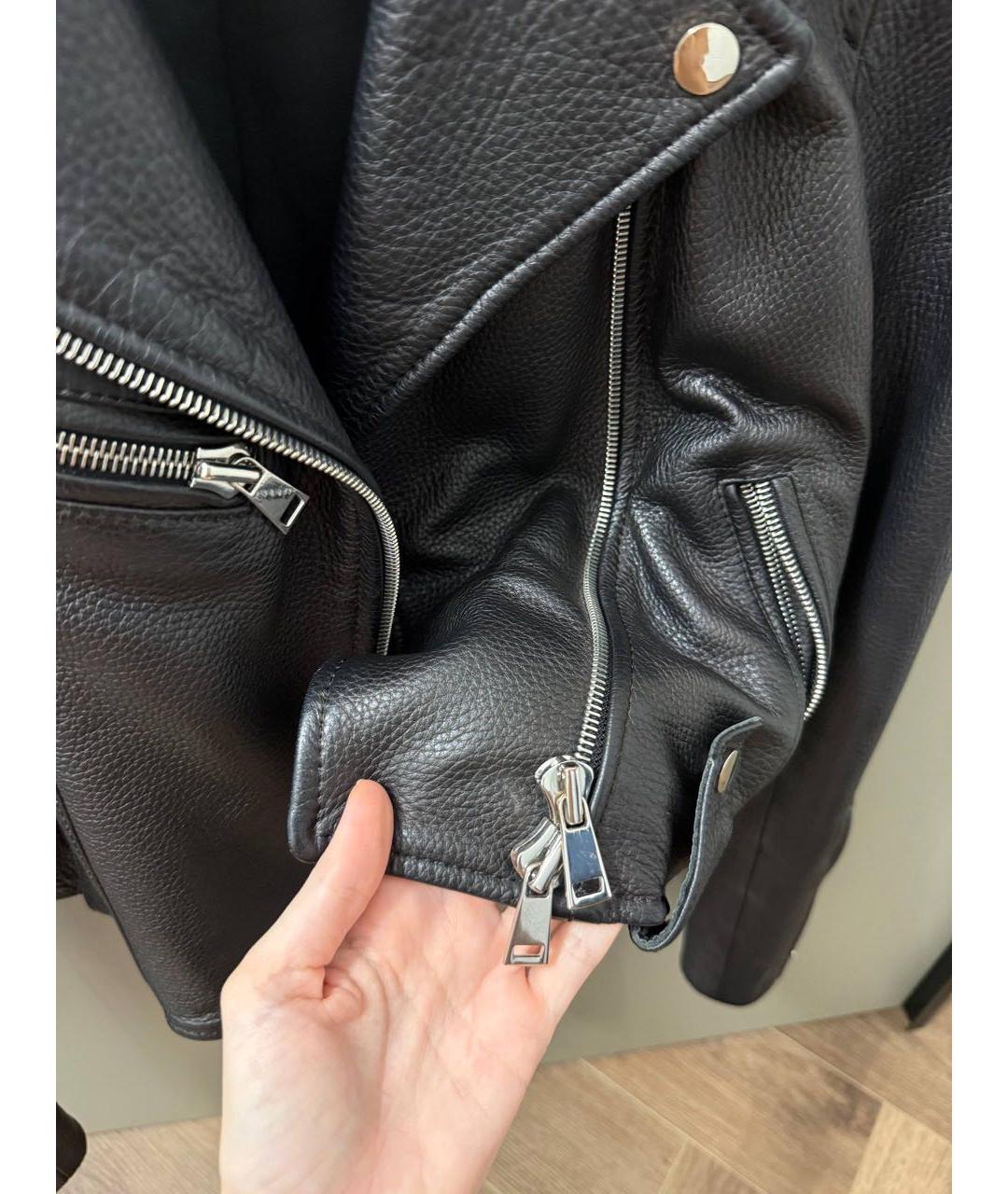 AIM Factory Черная кожаная куртка, фото 3