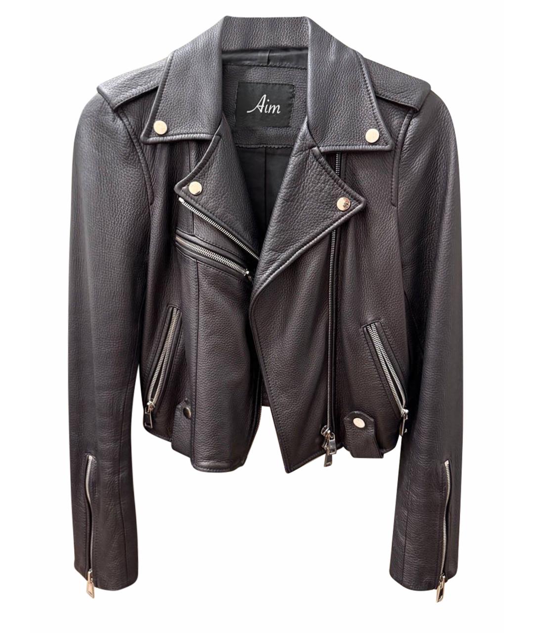 AIM Factory Черная кожаная куртка, фото 1