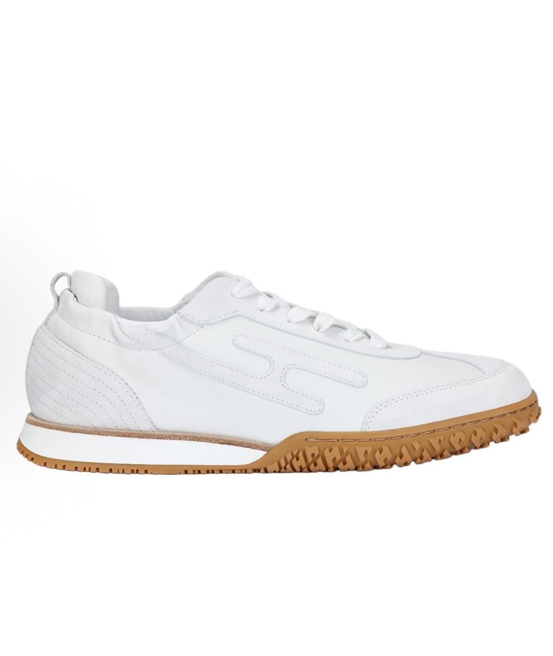 HERMES Белые кожаные низкие кроссовки / кеды, фото 1