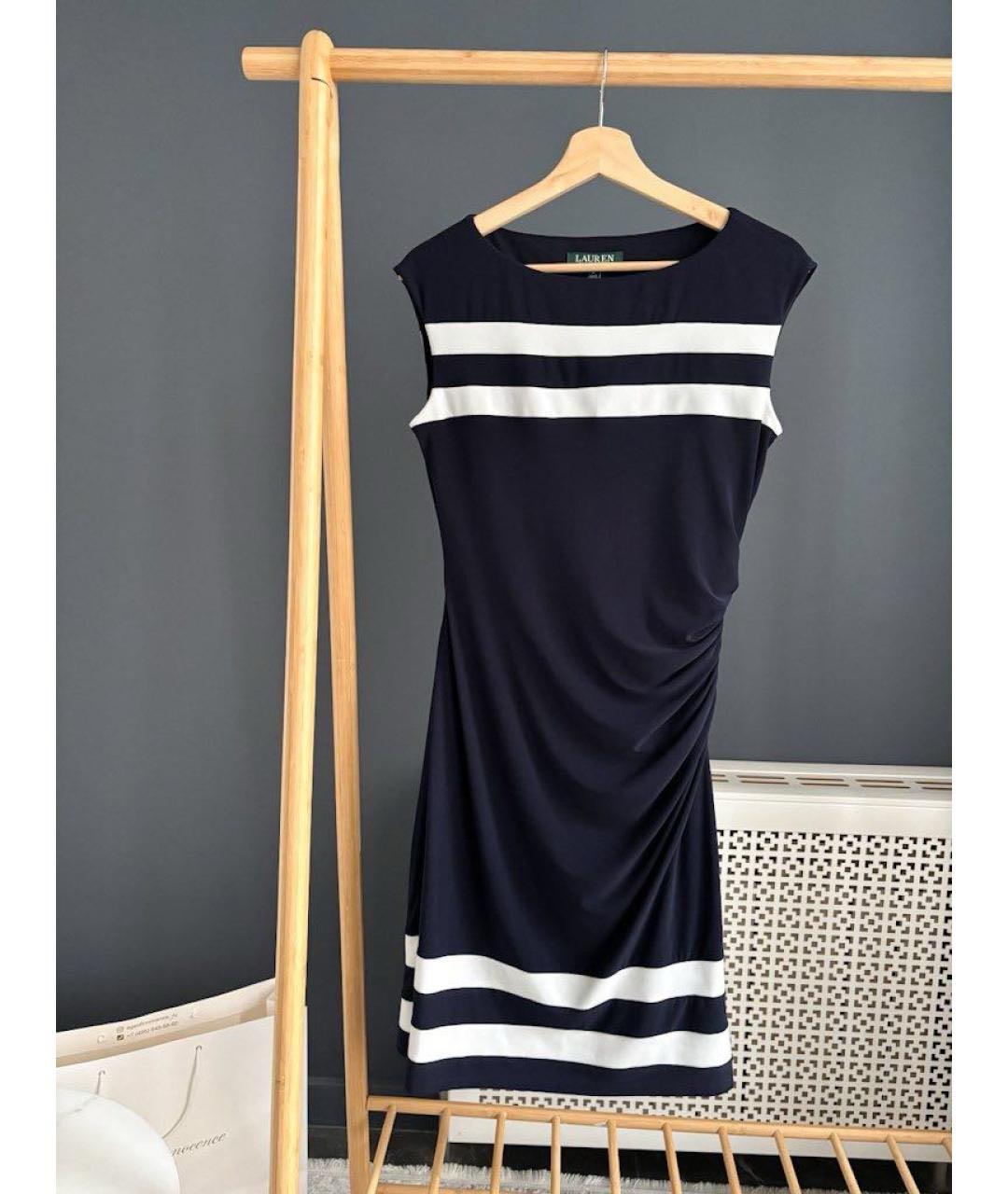 RALPH LAUREN Темно-синее коктейльное платье, фото 5