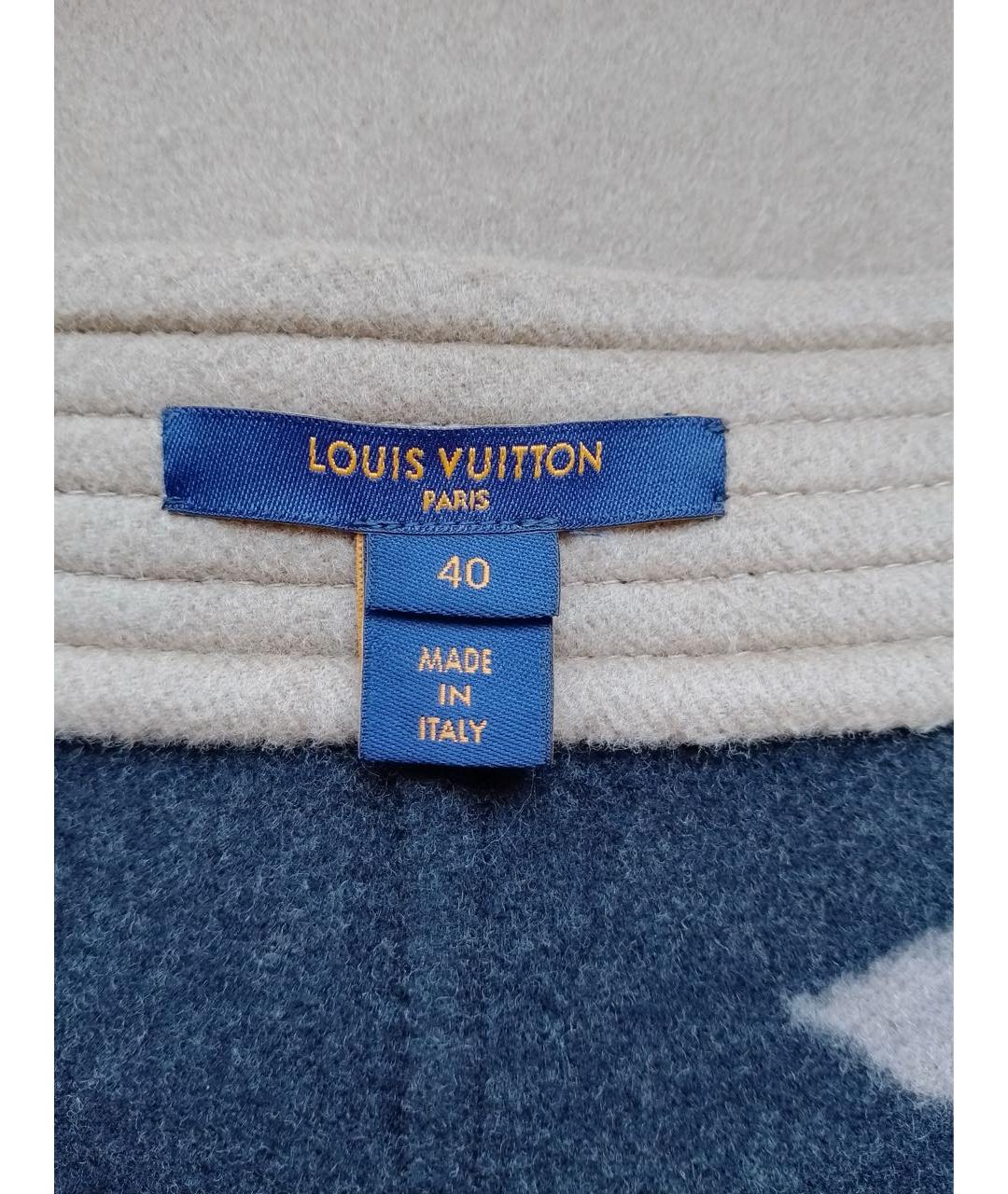 LOUIS VUITTON Бежевая шерстяная юбка миди, фото 6