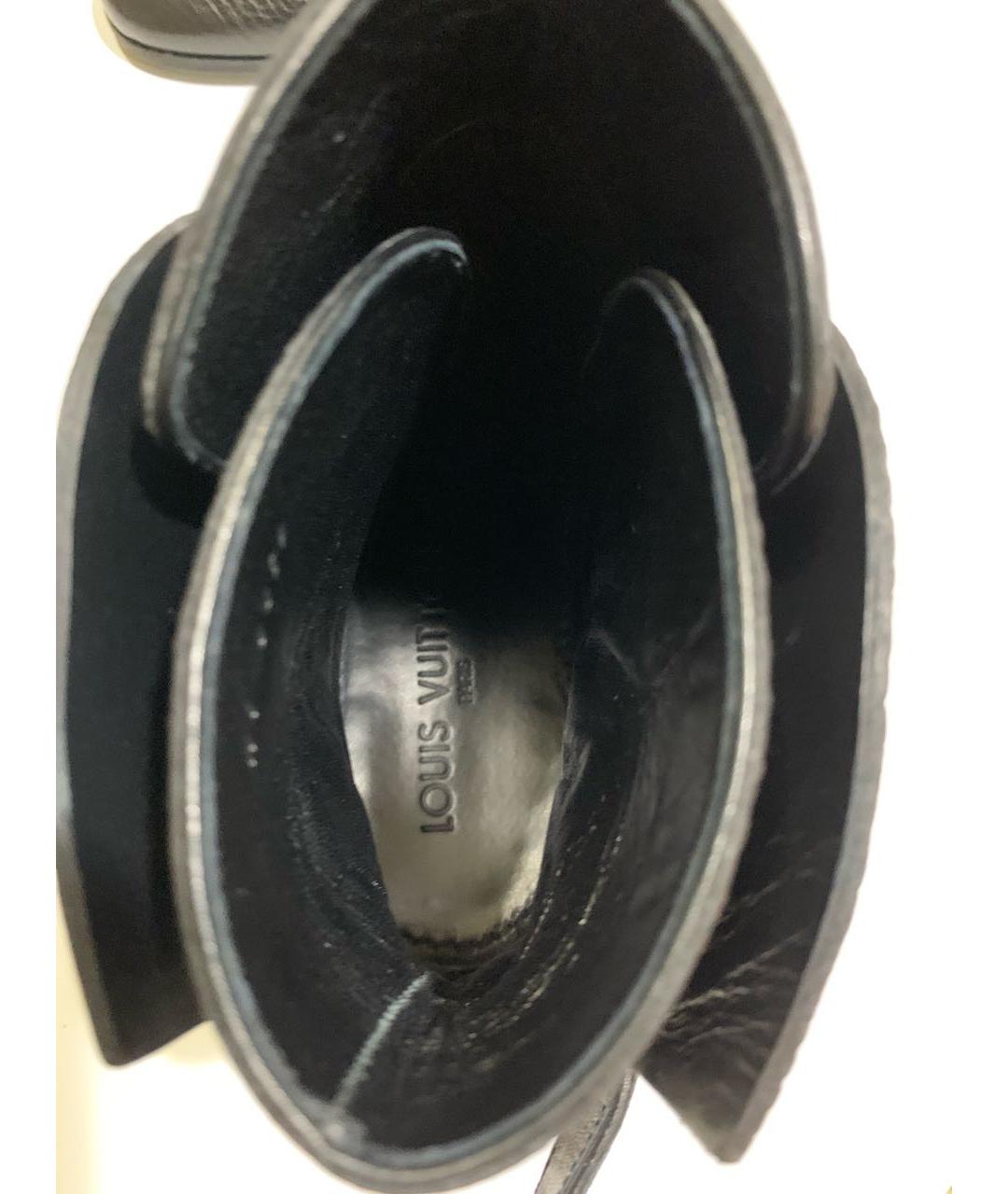 LOUIS VUITTON Коричневые кожаные высокие ботинки, фото 3