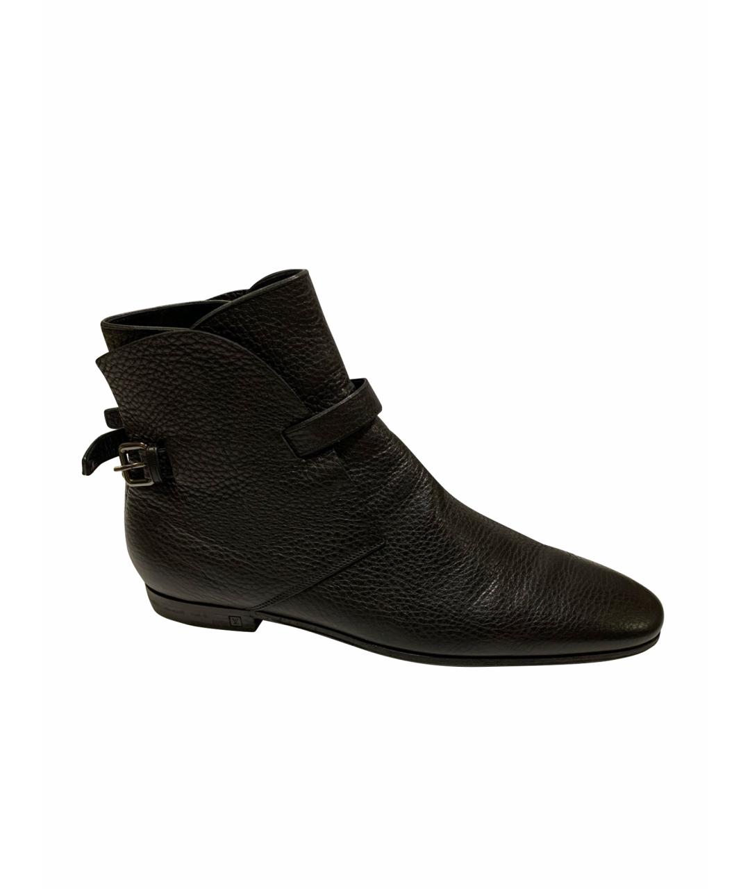 LOUIS VUITTON Коричневые кожаные высокие ботинки, фото 1