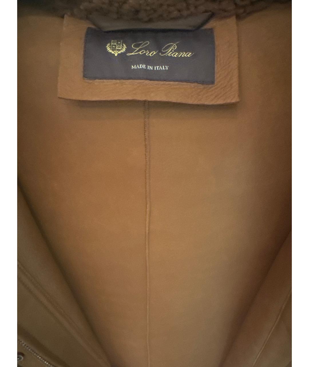 LORO PIANA Коричневая меховая дубленка, фото 3
