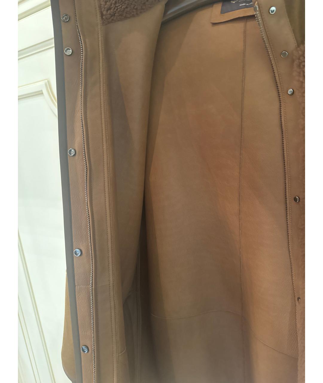 LORO PIANA Коричневая меховая дубленка, фото 7