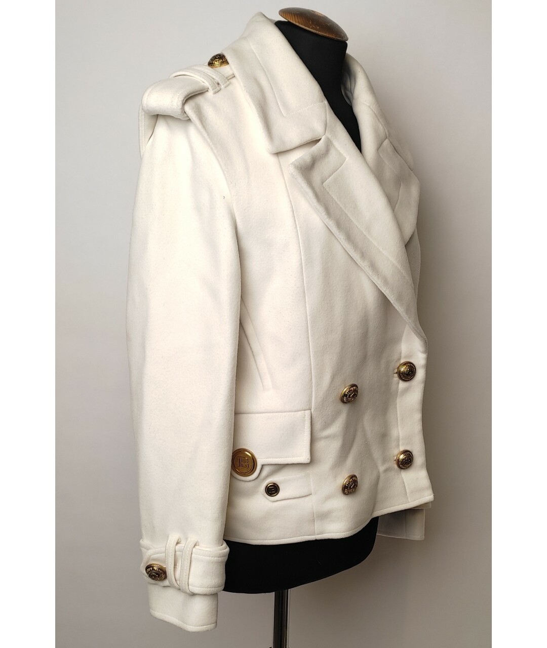 BALMAIN Белое пальто, фото 3